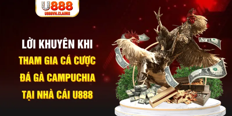Lời khuyên khi tham gia cá cược đá gà Campuchia tại nhà cái U888